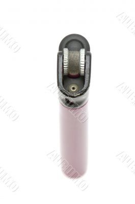 Red lighter close up