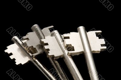 Key on black close up