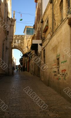 A street in the old city jerusalem