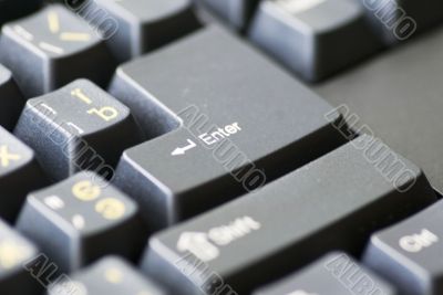 Closeup of computer keyboard