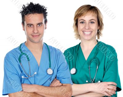 couple of young doctors couple of young doctors