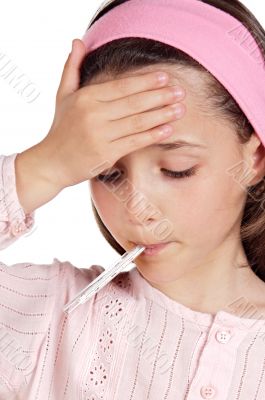 adorable girl whit thermometer adorable girl whit thermometer