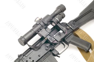 hunting rifle with optic