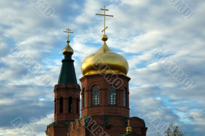 Orthodox temple in village ` Svetly Yar `. The Volgograd area. R