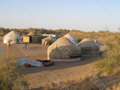 Yurt camp in Uzbekistan