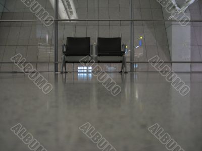 chairs on a shinny floor