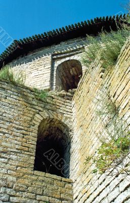 Embrasures of old fortress