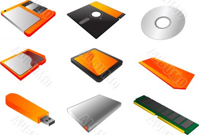 Storage media clipart