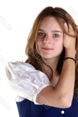 woman hand in hair