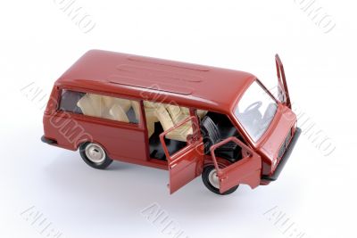 Collection scale model of the car Minibus