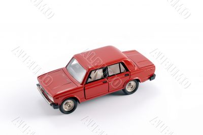 Collection scale model of the red car