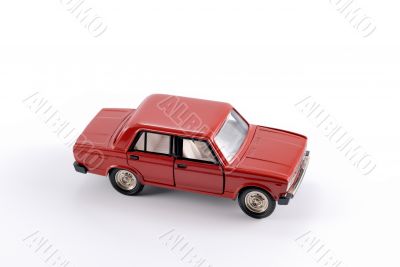 Collection scale model of the red car