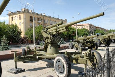 Antiaircraft gun of times of the second world war