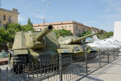 The heavy tank and self-propelled installation of times of war.