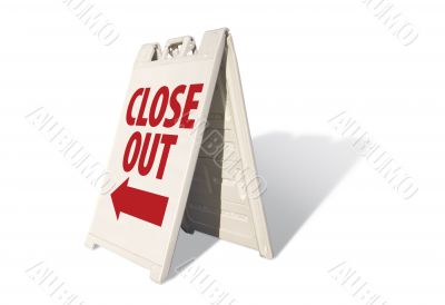 Close Out Tent Sign
