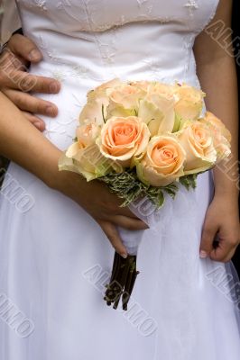 Orange wedding bouquet