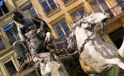 Statue of woman on horse