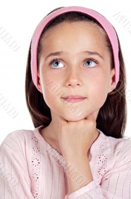Adorable girl thinking Adorable girl thinking
