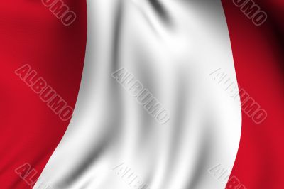 Rendered Peruvian Flag