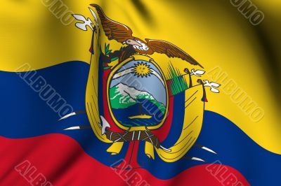 Rendered Ecuadorian Flag