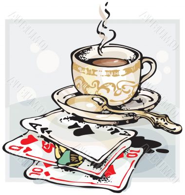 Cup of Coffee and Playing Cards