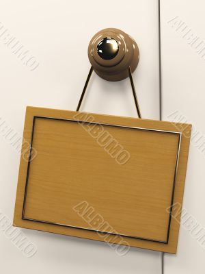 3d tablet, hanging on the door handle