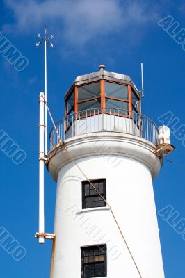 White lighthouse exterior