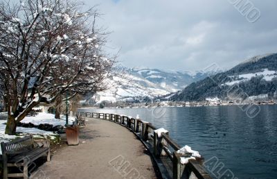 Tranquil Alpine lake