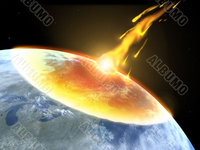 Collision of an asteroid with the Earth