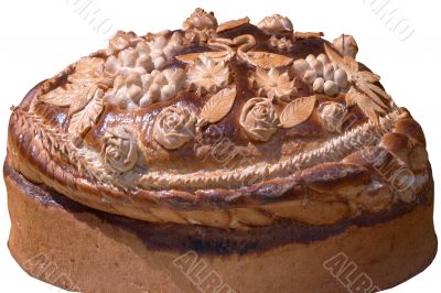 Isolated Ukrainian festive bakery Holiday Bread