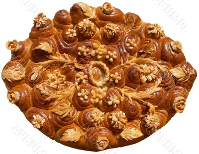 Isolated Ukrainian festive bakery Holiday Bread