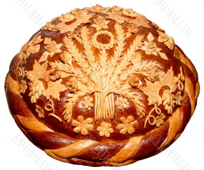 Isolated Ukrainian festive bakery Holiday Bread