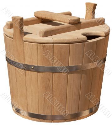 isolated elegant handmade bucket