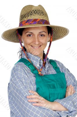 Beautiful woman gardener