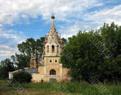 Ioann Predtechi`s temple on Volga in Uglich