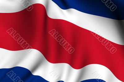 Rendered Costa Rican Flag