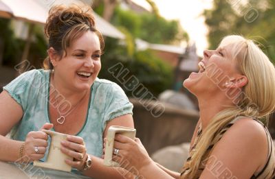 Girlfriends Enjoy A Conversation