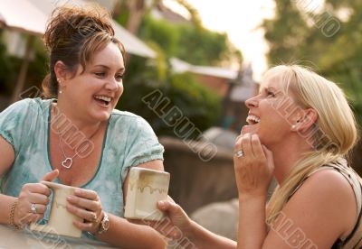 Girlfriends Enjoy A Conversation