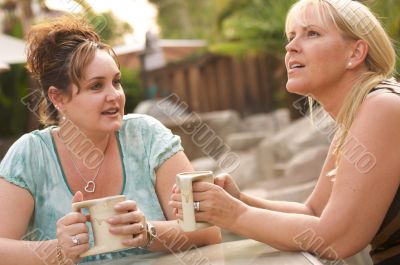 Girlfriends Enjoy A Conversation