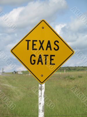 texas gate sign