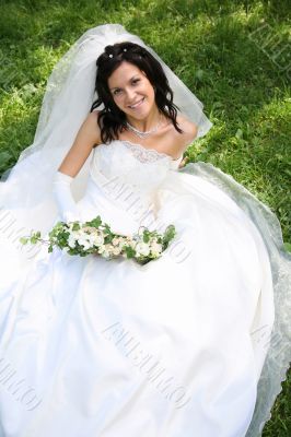 Bride on the grass