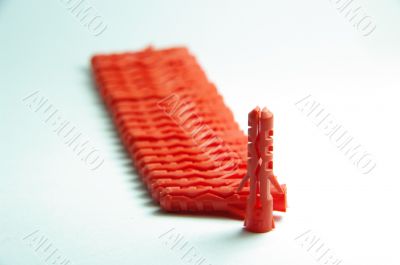 red standing red standing