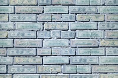 banknotes painted brick wall banknotes painted brick wall