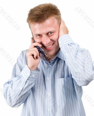 man with mobile phone