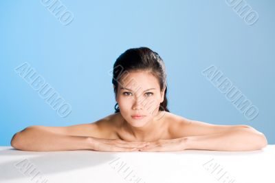 attractive sensual looking asian woman