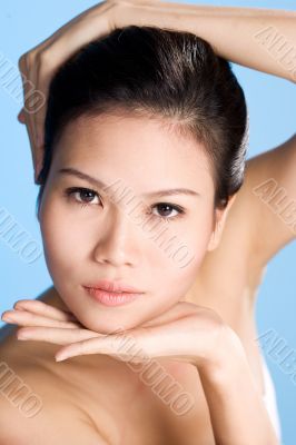 attractive sensual looking asian woman