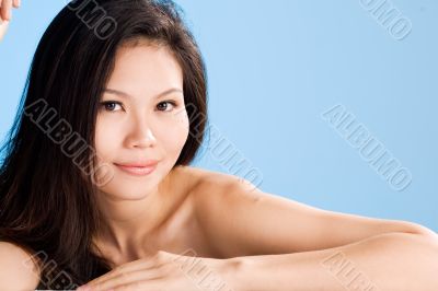 attractive sensual looking asian woman