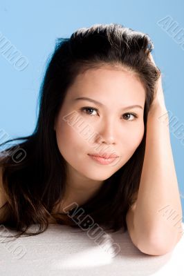 attractive sensual looking asian woman