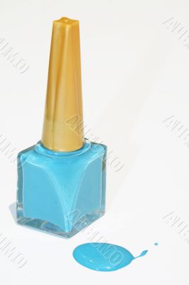 Blue nail polish