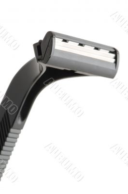safety razor on white